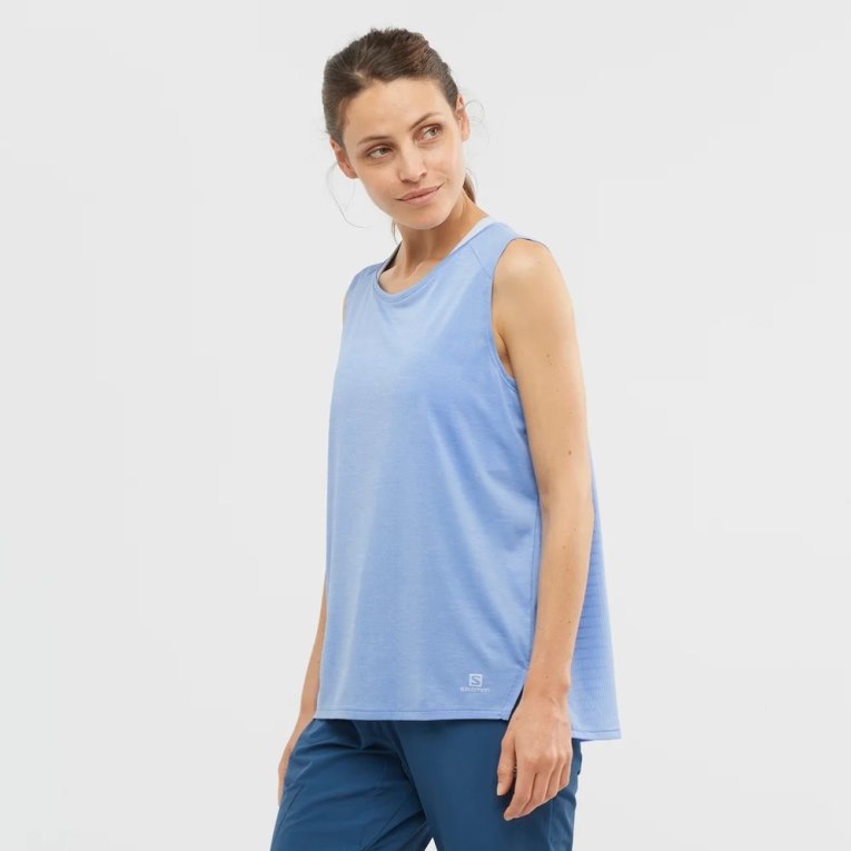 Tank Top Salomon Outline Summer Mujer Azules Claro | MX SGDQ043